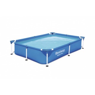 Basen Stelażowy Splash Jr Steel Pro BESTWAY 221x150x43cm + Zestaw naprawczy