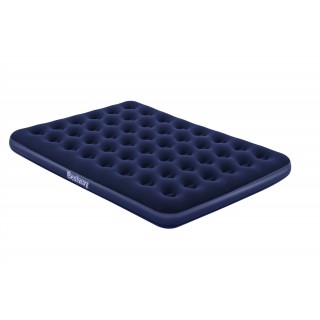 Dmuchany Materac turystyczny do spania 2-osobowy flokowany BESTWAY 203x152x22cm + Zestaw naprawczy