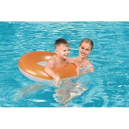 Kółko dla dzieci do pływania Neon Pomarańcz BESTWAY 76cm