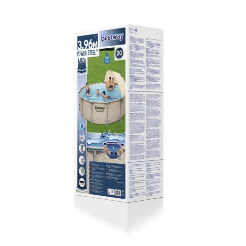 Frame Pool with Visor 13FT 396x107 cm Power Steel BESTWAY