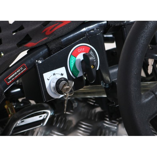 Gokart Fast Dragon na akumulator Czarny 30km/h + Silnik 1000W + Koła pompowane + Regulacja siedzenia + Pasy