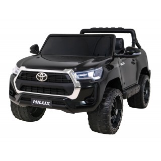 Toyota Hilux na akumulator dla dzieci Czarny Pickup + Napęd 4x4 + Pilot