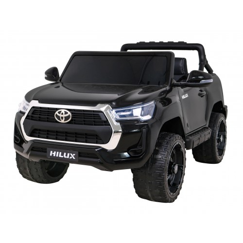 Toyota Hilux na akumulator dla dzieci Czarny Pickup + Napęd 4x4 + Pilot
