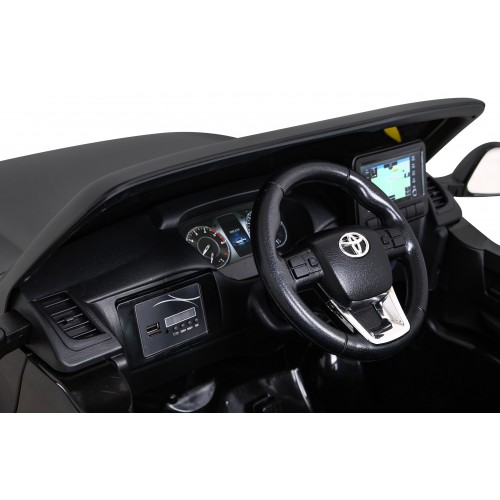 Toyota Hilux na akumulator dla dzieci Czarny Pickup + Napęd 4x4 + Pilot