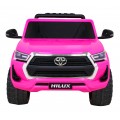 Toyota Hilux na akumulator dla dzieci, Różowy Pickup + Napęd 4x4 + Pilot
