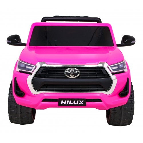 Toyota Hilux na akumulator dla dzieci, Różowy Pickup + Napęd 4x4 + Pilot