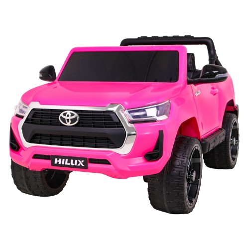 Toyota Hilux na akumulator dla dzieci, Różowy Pickup + Napęd 4x4 + Pilot