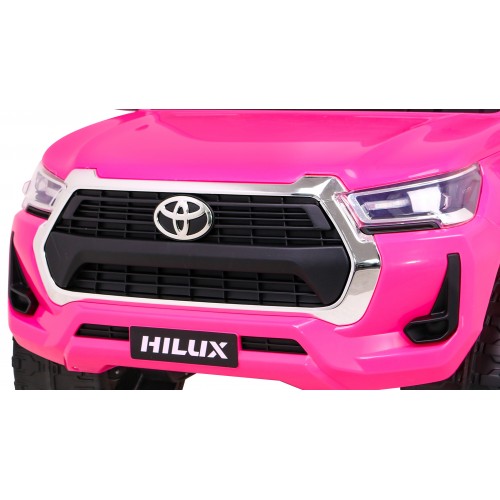 Toyota Hilux na akumulator dla dzieci, Różowy Pickup + Napęd 4x4 + Pilot