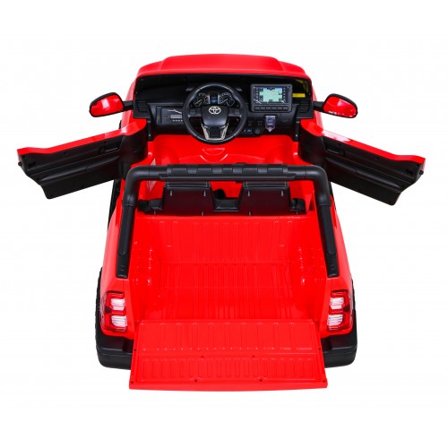 Toyota Hilux na akumulator dla dzieci Czerwony Pickup + Napęd 4x4 + Pilot