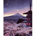 Malowanie po numerach Wieczór w Japonii 40x50 Płótno + Farby + Pędzle
