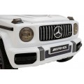 Mercedes AMG G63 dla dzieci Biały + Pilot + MP3 LED + Wolny Start + EVA + Pasy