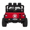 Autko terenowe Geoland Power dla 2 dzieci Czerwony + Pilot + Silniki 2x200W + Bagażnik + Radio MP3 + LED