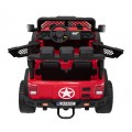 Autko terenowe Geoland Power dla 2 dzieci Czerwony + Pilot + Silniki 2x200W + Bagażnik + Radio MP3 + LED