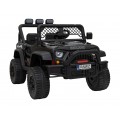 Autko terenowe Geoland Power dla 2 dzieci Czarny + Pilot + Silniki 2x200W + Bagażnik + Radio MP3 + LED