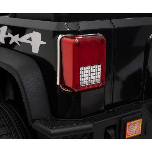 Autko terenowe Geoland Power dla 2 dzieci Czarny + Pilot + Silniki 2x200W + Bagażnik + Radio MP3 + LED