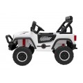 Autko terenowe Geoland Power dla 2 dzieci Biały + Pilot + Silniki 2x200W + Bagażnik + Radio MP3 + LED