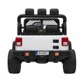 Autko terenowe Geoland Power dla 2 dzieci Biały + Pilot + Silniki 2x200W + Bagażnik + Radio MP3 + LED