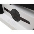 Autko terenowe Geoland Power dla 2 dzieci Biały + Pilot + Silniki 2x200W + Bagażnik + Radio MP3 + LED