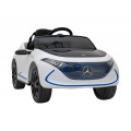 Mercedes Benz AMG EQA dla dzieci Biały + Pilot + 5-punktowe pasy + EVA + Wyświetlacz MP3 + LED
