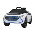 Mercedes Benz AMG EQA dla dzieci Biały + Pilot + 5-punktowe pasy + EVA + Wyświetlacz MP3 + LED