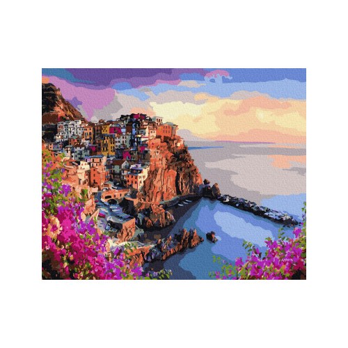 Painting by numbers 40x50 Bright Colors of Sicily