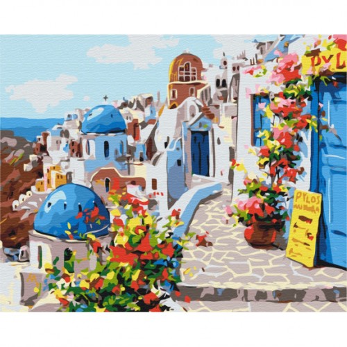 Painting by numbers 40x50 Santorini