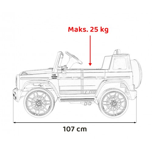 Mercedes AMG G63 dla dzieci Biały + Pilot