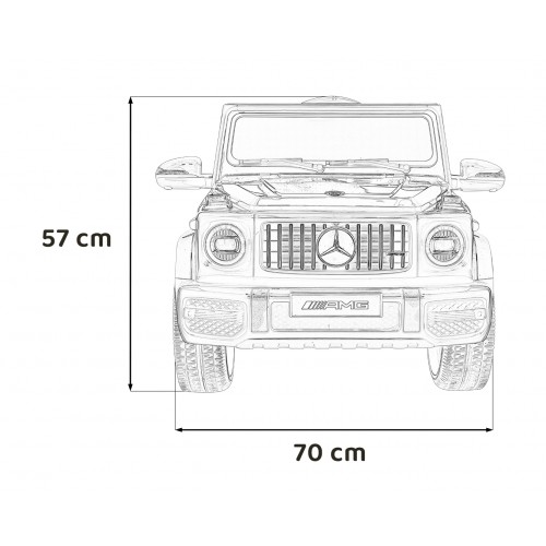 Mercedes AMG G63 dla dzieci Biały + Pilot