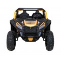 Buggy ATV Strong Racing dla 2 dzieci Złoty + Silnik bezszczotkowy + Pompowane koła + Audio LED