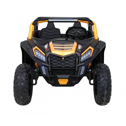 Buggy ATV Strong Racing dla 2 dzieci Złoty + Silnik bezszczotkowy + Pompowane koła + Audio LED