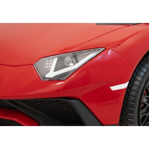 Auto Lamborghini Aventador SV na akumulator dla 2 dzieci Czerwony + Pilot 2,4 GHz + Pianka EVA + Audio LED