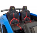 Auto Lamborghini Aventador SV na akumulator dla 2 dzieci Niebieski + Pilot 2,4 GHz + Pianka EVA + Audio LED