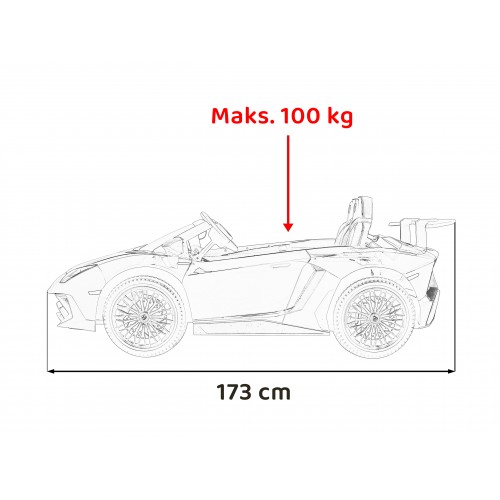 Auto Lamborghini Aventador SV na akumulator dla 2 dzieci Biały