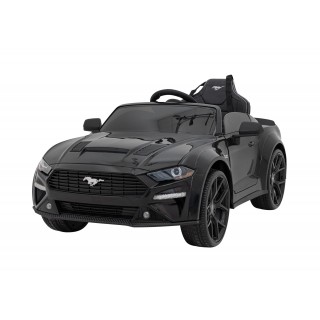 Autko Ford Mustang GT na akumulator dla dzieci Czarny + Regulacja siedzenia + Audio LED + EVA + Wolny Start