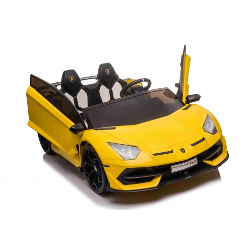 Lamborghini SVJ DRIFT dla 2 dzieci Żółty + Funkcja driftu + Pilot + MP3 LED + Wolny Start