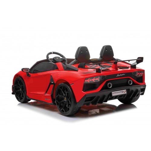 Lamborghini SVJ DRIFT dla 2 dzieci Czerwony + Funkcja driftu + Pilot + MP3 LED + Wolny Start