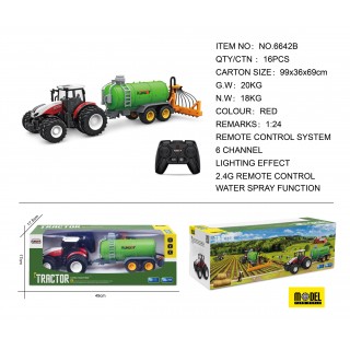 Traktor Czerwony R/C Z Cysterną