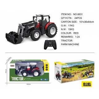 Traktor Czerwony R/C Z Ładowaczem