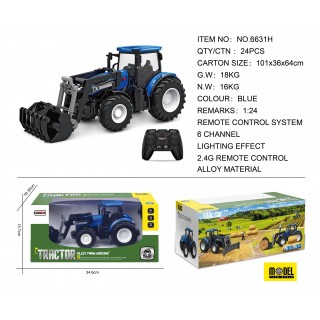 Traktor Niebieski R/C Z Łapaczem