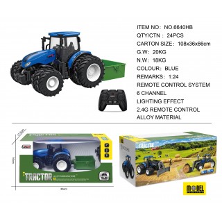 Traktor Niebieski R/C + Akcesoria