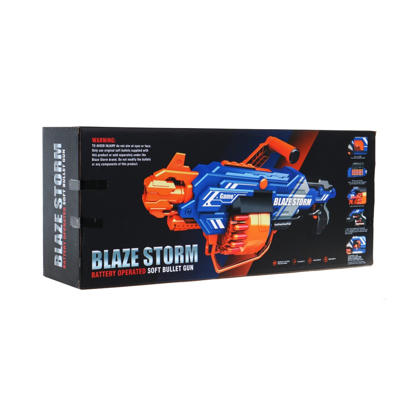 Blaze Storm Duży Karabin Maszynowy Niebieski