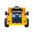 Wywrotka Caterpillar na akumulator dla dzieci Żółty + Ruchomy kiper + Łopatka + Megafon + Audio LED + Ekoskóra