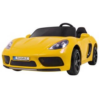 Perfecta Auto dla 2 dzieci Żółta + Pompowane koła + Silnik bezszczotkowy + MP3 LED + Wolny Start