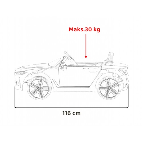 Autko BMW i4 na akumulator dla dzieci Złoty