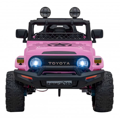 Toyota FJ Cruiser dla dzieci Różowy + Pilot + Napęd 4x4 + Audio LED + EVA + Wolny Start