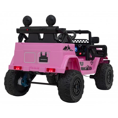 Toyota FJ Cruiser dla dzieci Różowy + Pilot + Napęd 4x4 + Audio LED + EVA + Wolny Start
