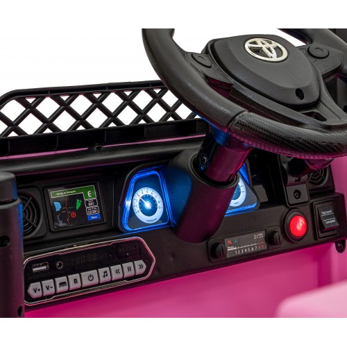 Toyota FJ Cruiser dla dzieci Różowy + Pilot + Napęd 4x4 + Audio LED + EVA + Wolny Start
