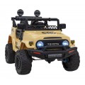 Toyota FJ Cruiser dla dzieci Beżowy + Pilot + Napęd 4x4 + Audio LED + EVA + Wolny Start