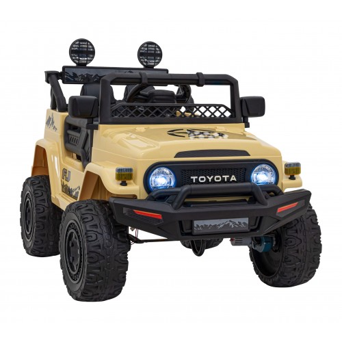 Toyota FJ Cruiser dla dzieci Beżowy + Pilot + Napęd 4x4 + Audio LED + EVA + Wolny Start
