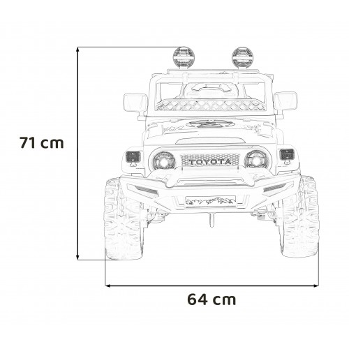 Toyota FJ Cruiser dla dzieci Beżowy + Pilot + Napęd 4x4 + Audio LED + EVA + Wolny Start